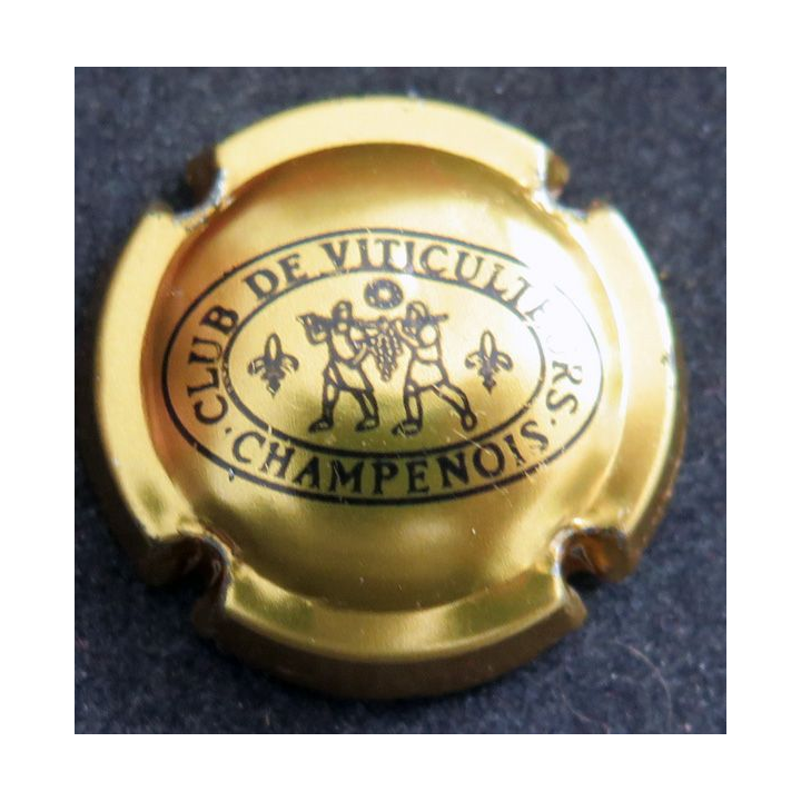 Capsule Muselet de bouteille de champagne CLUB DE VITICULTEURS n° 5 Or lettres épaisses