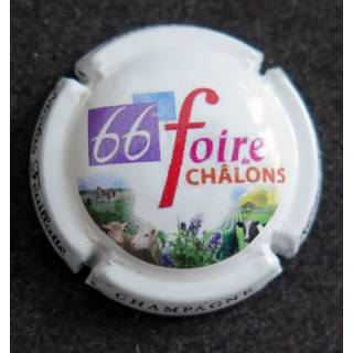 Capsule Muselet de bouteille de champagne Nicolas FEUILLATTE n° 48f 66° foire de Chalons Blanche