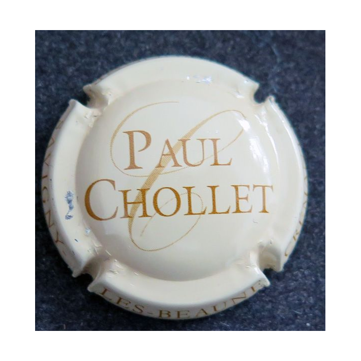 Capsule muselet de crémant de Bourgogne CHOLLET Paul n° 1 Crème et marron clair