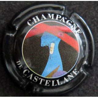 Capsule Muselet de bouteille de champagne De CASTELLANE n° 42 1° série fond noir