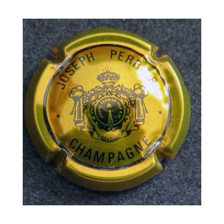 Capsule Muselet de bouteille de champagne PERRIER Joseph n° 59 Or et noir