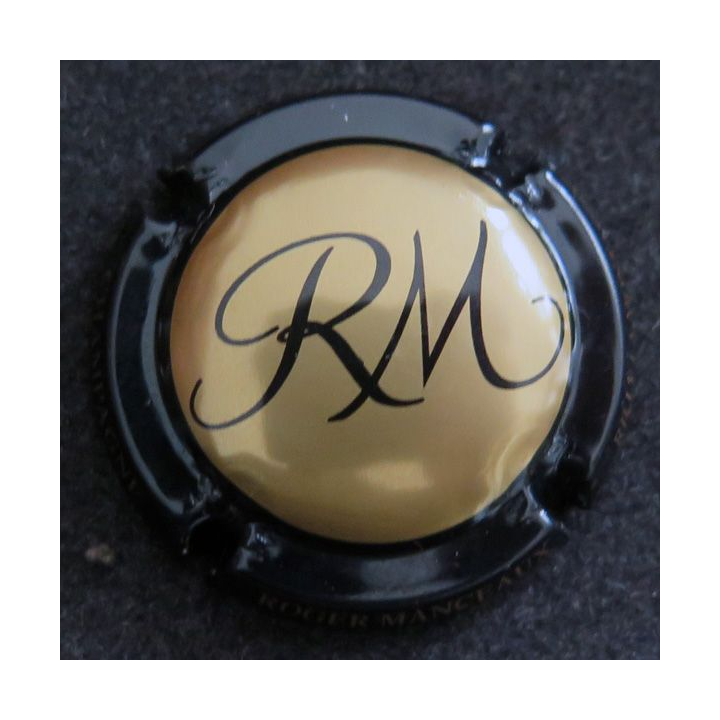 Capsule Muselet de bouteille de champagne MANCEAUX Roger n° 14c Or contour noir