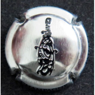 Capsule Muselet de bouteille de champagne TAILLET Eric n° 8a métal et noir estampée