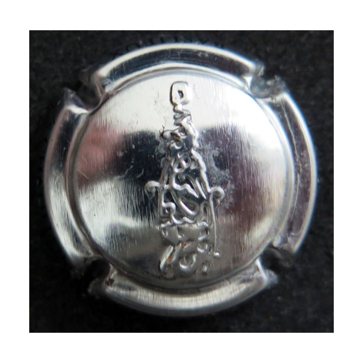 Capsule Muselet de bouteille de champagne TAILLET Eric n° 8 métal (gris argenté) estampée