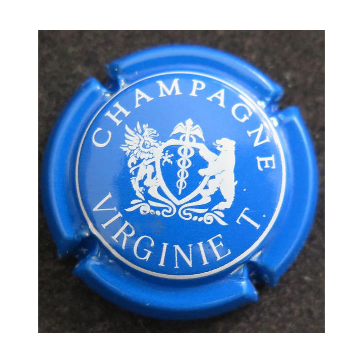 Capsule Muselet de bouteille de champagne VIRGINIE T n° 11a bleu et blanc