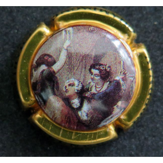 Capsule Muselet de bouteille de champagne ELLNER Charles n° 3 contour or