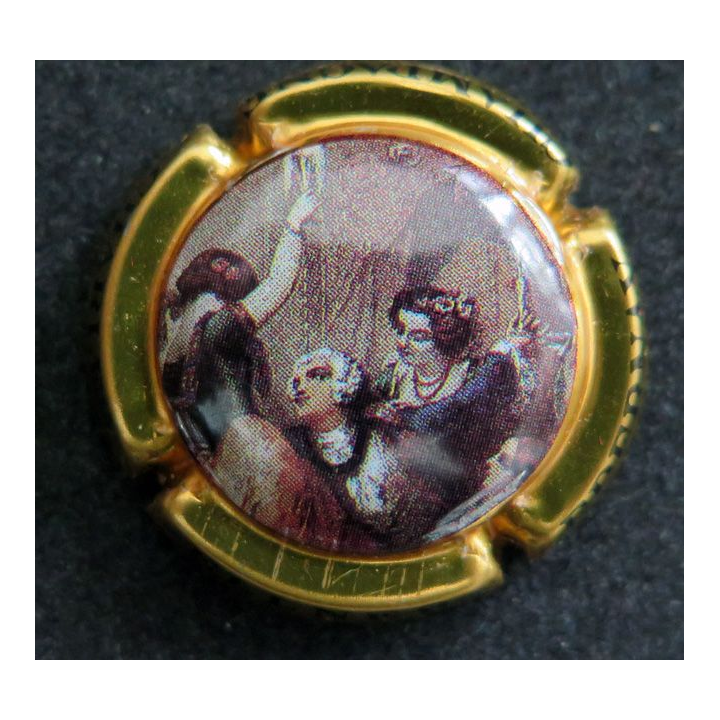 Capsule Muselet de bouteille de champagne ELLNER Charles n° 3 contour or