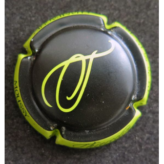 Muselet de bouteille de champagne THIERCELIN n° 9 noir mat contour jaune