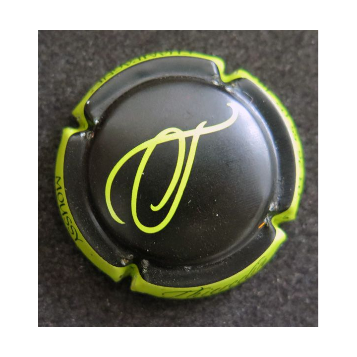 Muselet de bouteille de champagne THIERCELIN n° 9 noir mat contour jaune