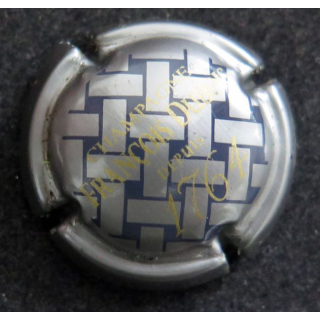 Capsule Muselet de bouteille de champagne DUBOIS François n° 4 Noir et or 32 mm