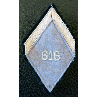LOSANGE DE BRAS MODÈLE 45 : écusson de sergent de la 616ème Compagnie d’intendance FFA