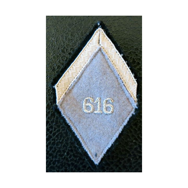 LOSANGE DE BRAS MODÈLE 45 : écusson de sergent de la 616ème Compagnie d’intendance FFA