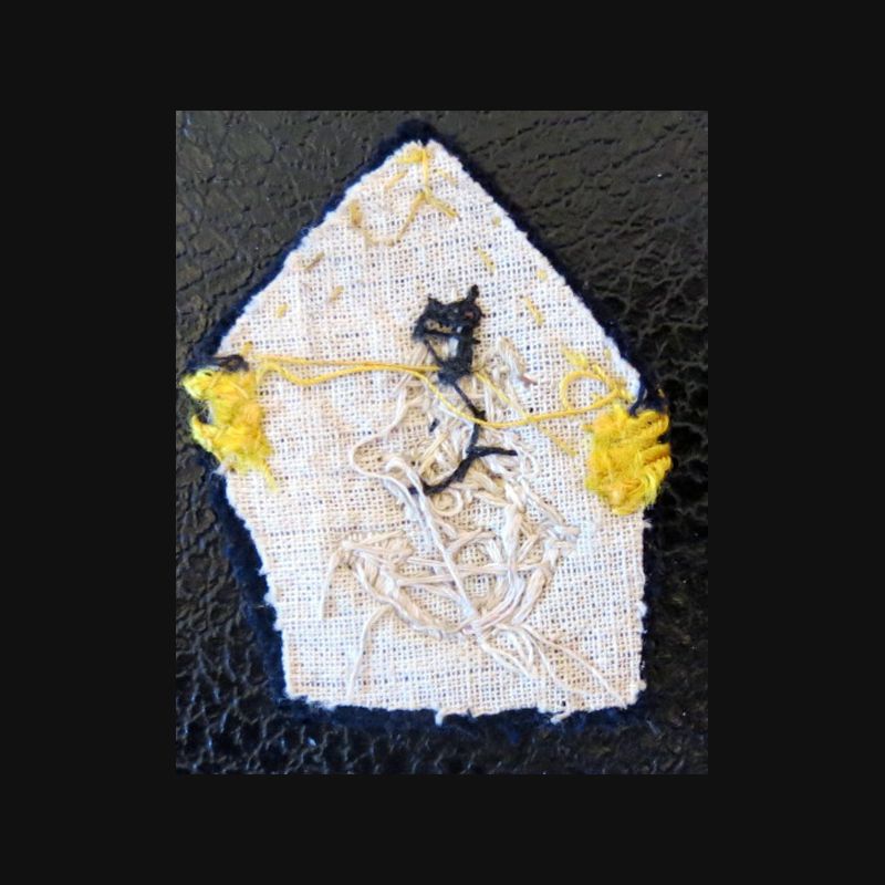 Tissu De Col – 129 Régiment D'Infanterie – Canetille – Occasion