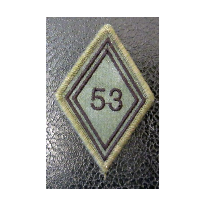 LOSANGE DE BRAS MODÈLE 45 :  Ecusson basse visibilité 53° régiment de Transmissions