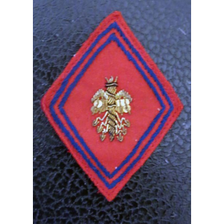 LOSANGE DE BRAS MODÈLE 45 : modèle officier d'artillerie breveté Etat-Major en canetille