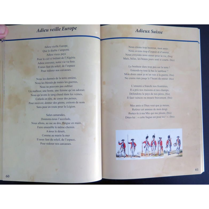 Livre de carnet de chants des Soldats de France de l'académie Militaire de saint Cyr Coëtquidan 