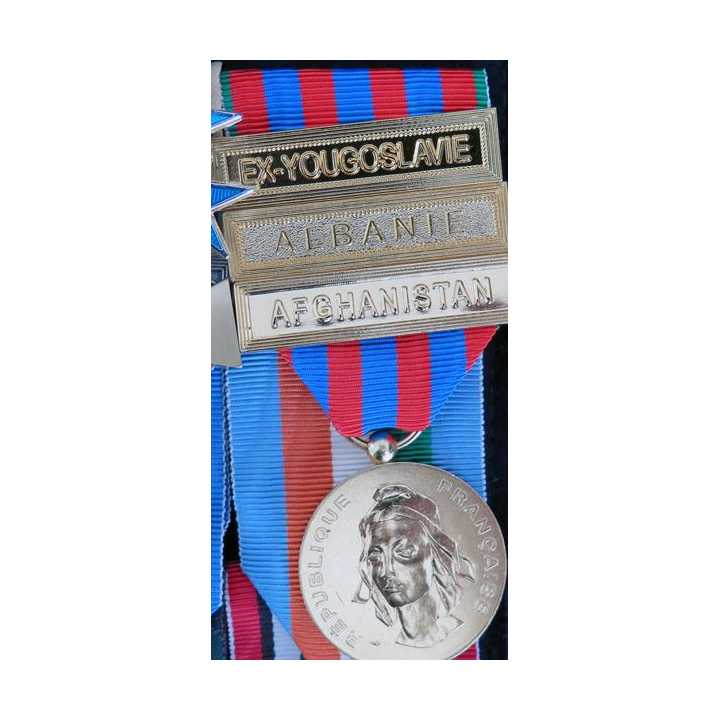 FRANCE : Placard de sous officier des Troupes de Marine de 23 décorations