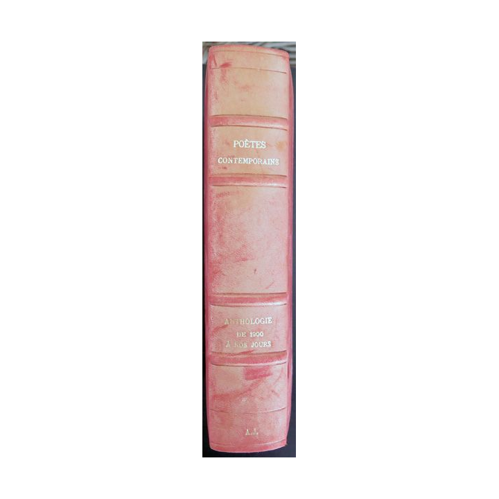 Poètes contemporains Anthologie de 1900 à nos jours 1938 relié cuir et carton