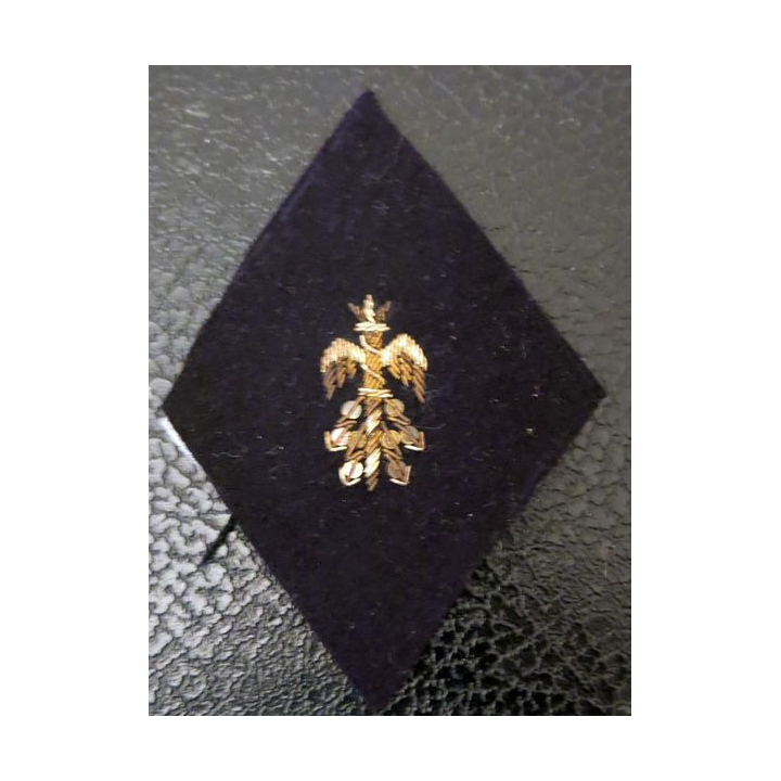 LOSANGE DE BRAS MODÈLE 45 :  officier breveté Etat Major canetille or