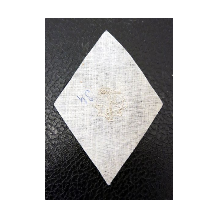 LOSANGE DE BRAS MODÈLE 45 : officier des Transmissions GRET sur fond feutre noir en canetille or