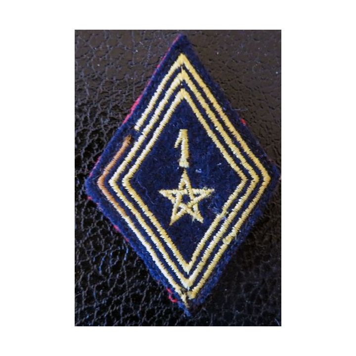 LOSANGE DE BRAS MODÈLE 45 : Modèle troupe du 1° régiment de marche de spahis marocains 1945 - 1956