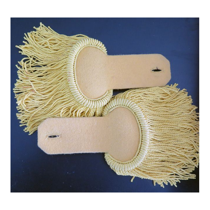 Paire d'épaulettes de tradition des Troupes de marine en fil jaune