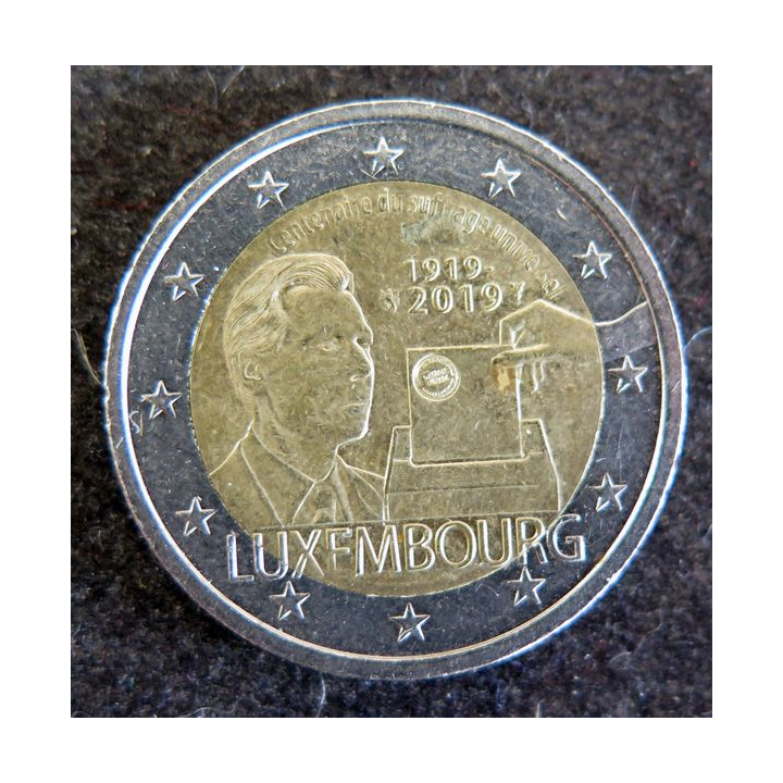 LUXEMBOURG : Pièce de 2 euros Centenaire du suffrage universel 191-2019