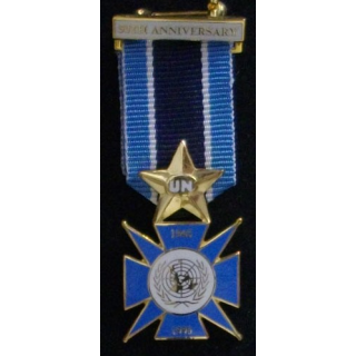 ONU : MÉDAILLE DU CINQUANTIÈME ANNIVERSAIRE ONU (RÉDUCTION)