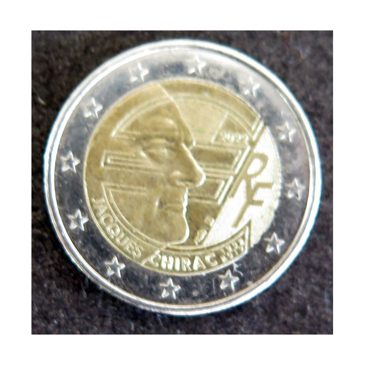 FRANCE : Pièce de 2 euros jacques Chirac 1932-2019 année 2022
