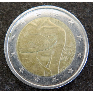 FRANCE : Pièce de 2 euros 25° anniversaire du ruban rose 1992 - 2017