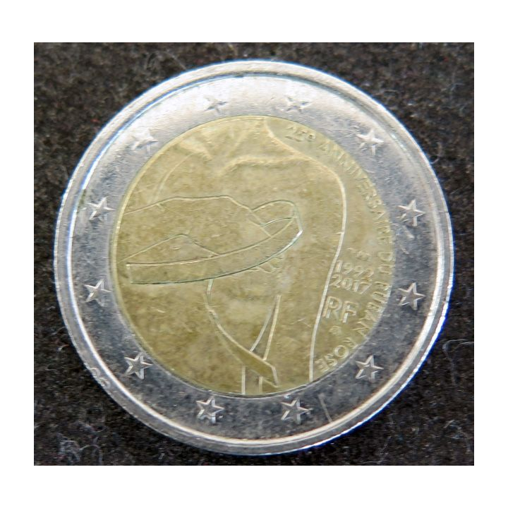 FRANCE : Pièce de 2 euros 25° anniversaire du ruban rose 1992 - 2017