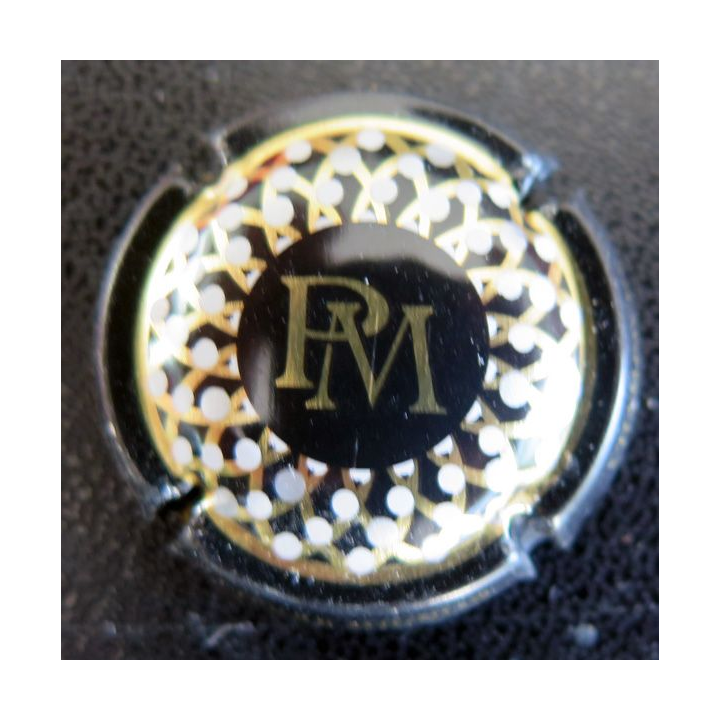 Capsule Muselet de bouteille de champagne MIGNON Pierre n° 219e contour noir centre noir