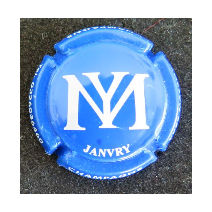 Capsule Muselet de bouteille de champagne MASSON Yves n° 6h bleu et blanc