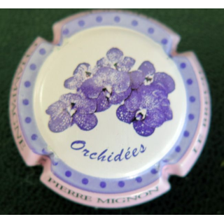 Capsule Muselet de bouteille de champagne MIGNON Pierre n° 118 contour rose