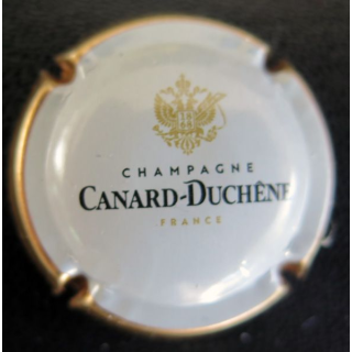 Capsule Muselet de bouteille de champagne CANARD-DUCHENE n° 77h blanc contour or