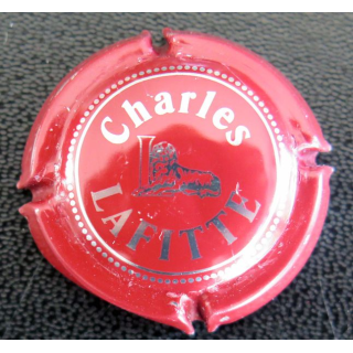 Capsule Muselet de bouteille de champagne Charles Lafitte n° 3 Rouge et métal