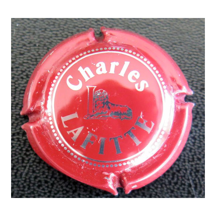 Capsule Muselet de bouteille de champagne Charles Lafitte n° 3 Rouge et métal
