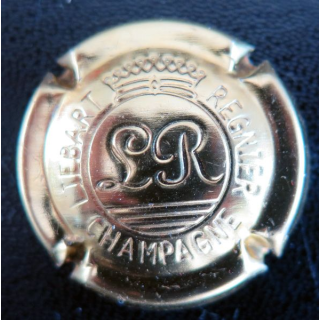 Capsule Muselet de bouteille de champagne LIÉBART-RÉGNIER n° 20a estampée or pâle