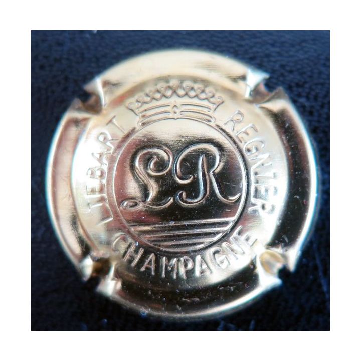 Capsule Muselet de bouteille de champagne LIÉBART-RÉGNIER n° 20a estampée or pâle