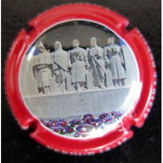 Capsule Muselet de bouteille de champagne MIGNON Pierre n° S185e contour rouge Verdun 14-18