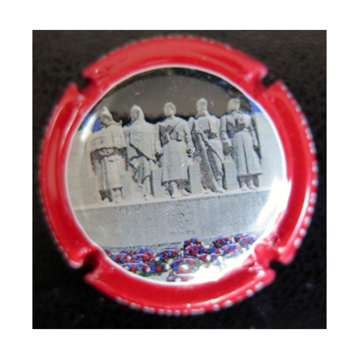 Capsule Muselet de bouteille de champagne MIGNON Pierre n° S185e contour rouge Verdun 14-18