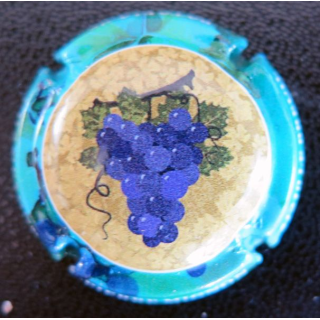 Capsule Muselet de bouteille de champagne MIGNON Pierre n° 293a ratafia, contour turquoise