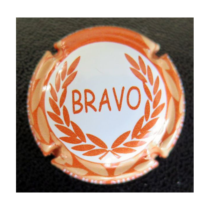 Capsule Muselet de bouteille de champagne MIGNON Pierre n° S 279b orange et blanc 2024