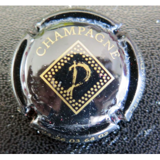 Capsule Muselet de bouteille de champagne DEROUSSY-DUBOIS n° 6 noir et or