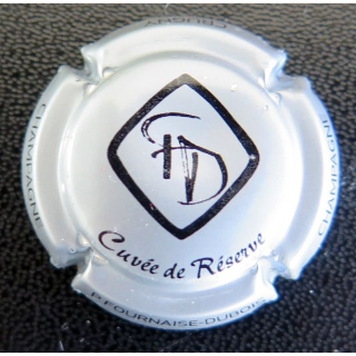 Capsule Muselet de bouteille de champagne FOURNAISE-DUBOIS Patrick n° 2d cuvée de réserve, argent et noir