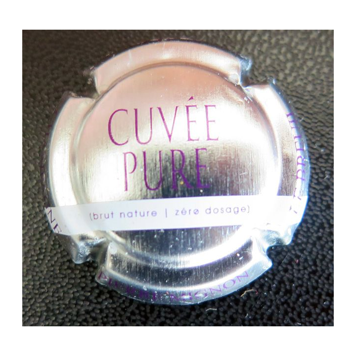 Capsule Muselet de bouteille de champagne MIGNON Pierre n° 125a métal barre blanche