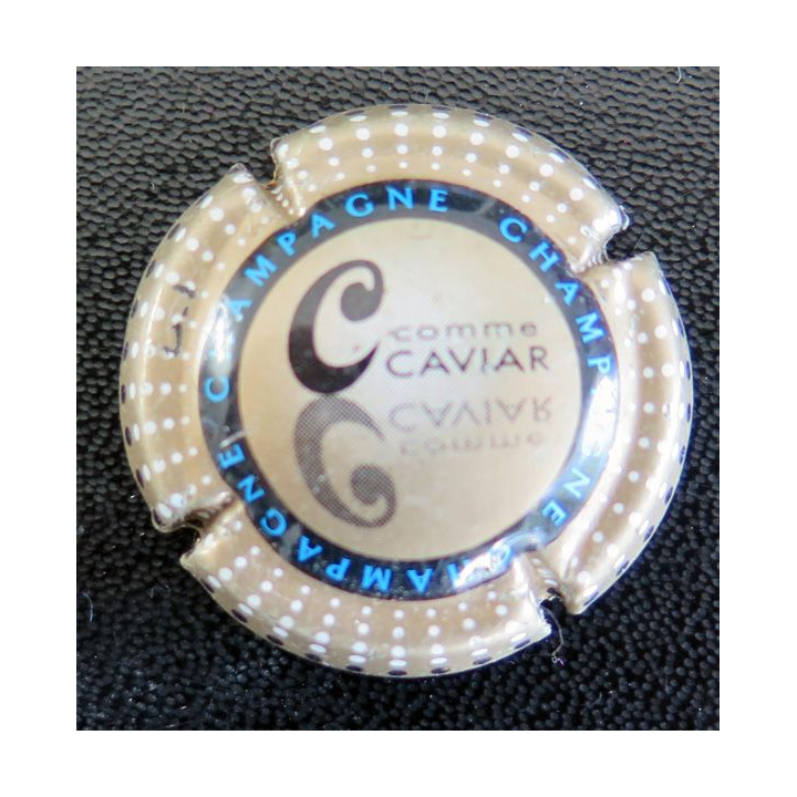 Capsule Muselet de bouteille de champagne GENERIQUE n° 799i C Caviar, verso or