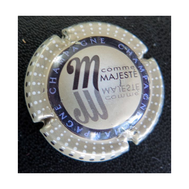 Capsule Muselet de bouteille de champagne GENERIQUE n° 799l M Majesté verso 
