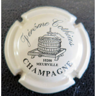 Capsule Muselet de bouteille de champagne COTHIAS Jérôme n° 5b grège et noir