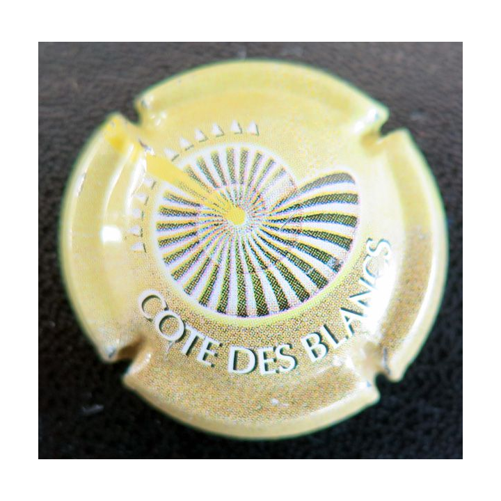 Capsule Muselet de bouteille de champagne COTE DES BLANCS n° 1 polychrome